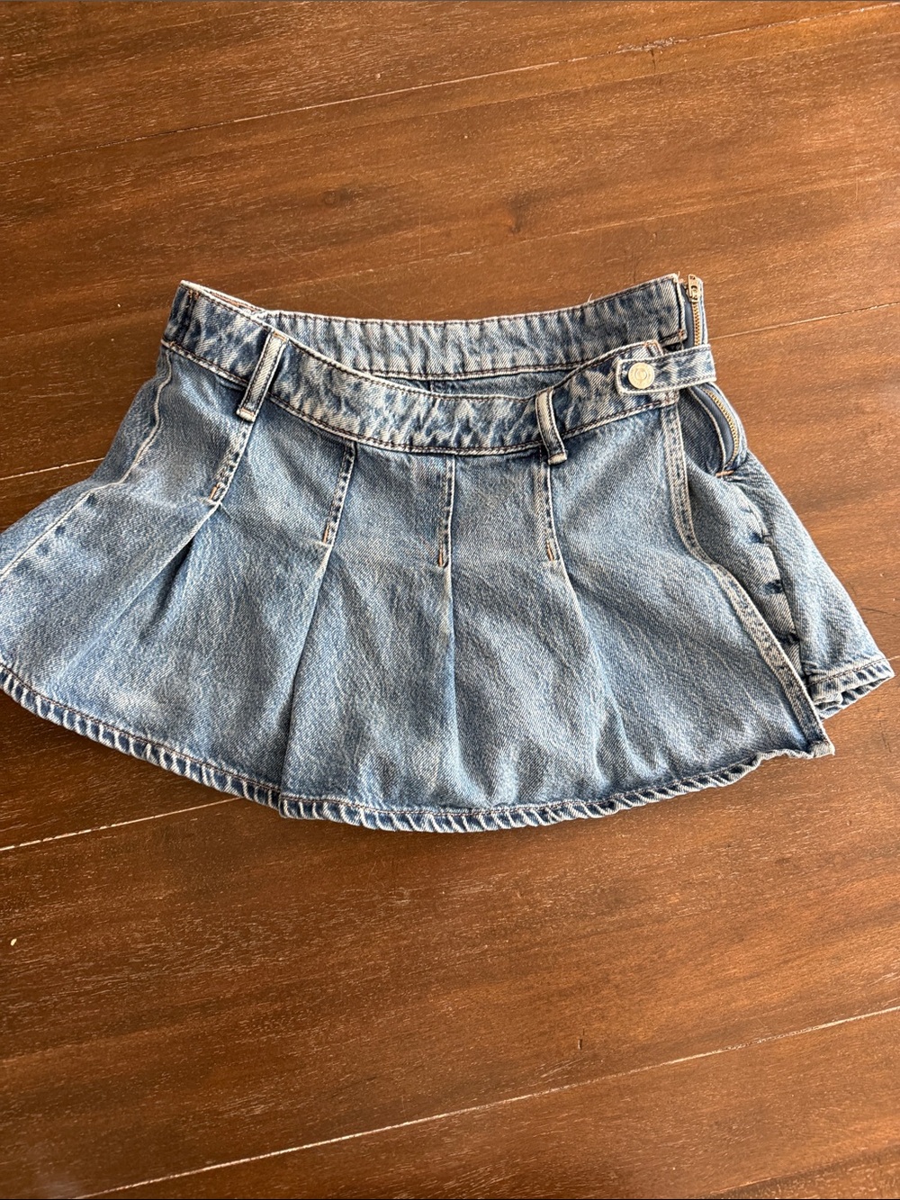 Free people denim skirt with shorts